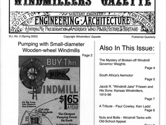 XLI, No 2 (Spring 2022), Windmillers' Gazette