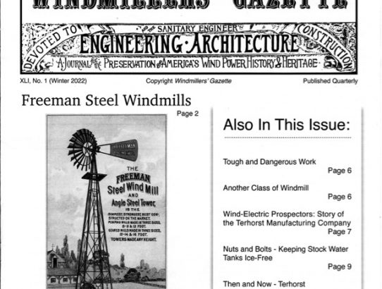 XLI, No. 1 (Winter 2022)Windmillers' Gazette