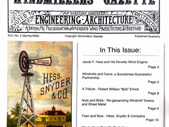 XLV, No. 2 (Spring 2026), Windmillers' Gazette