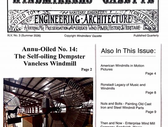 XLV, No. 3 (Summer 2026), Windmillers' Gazette